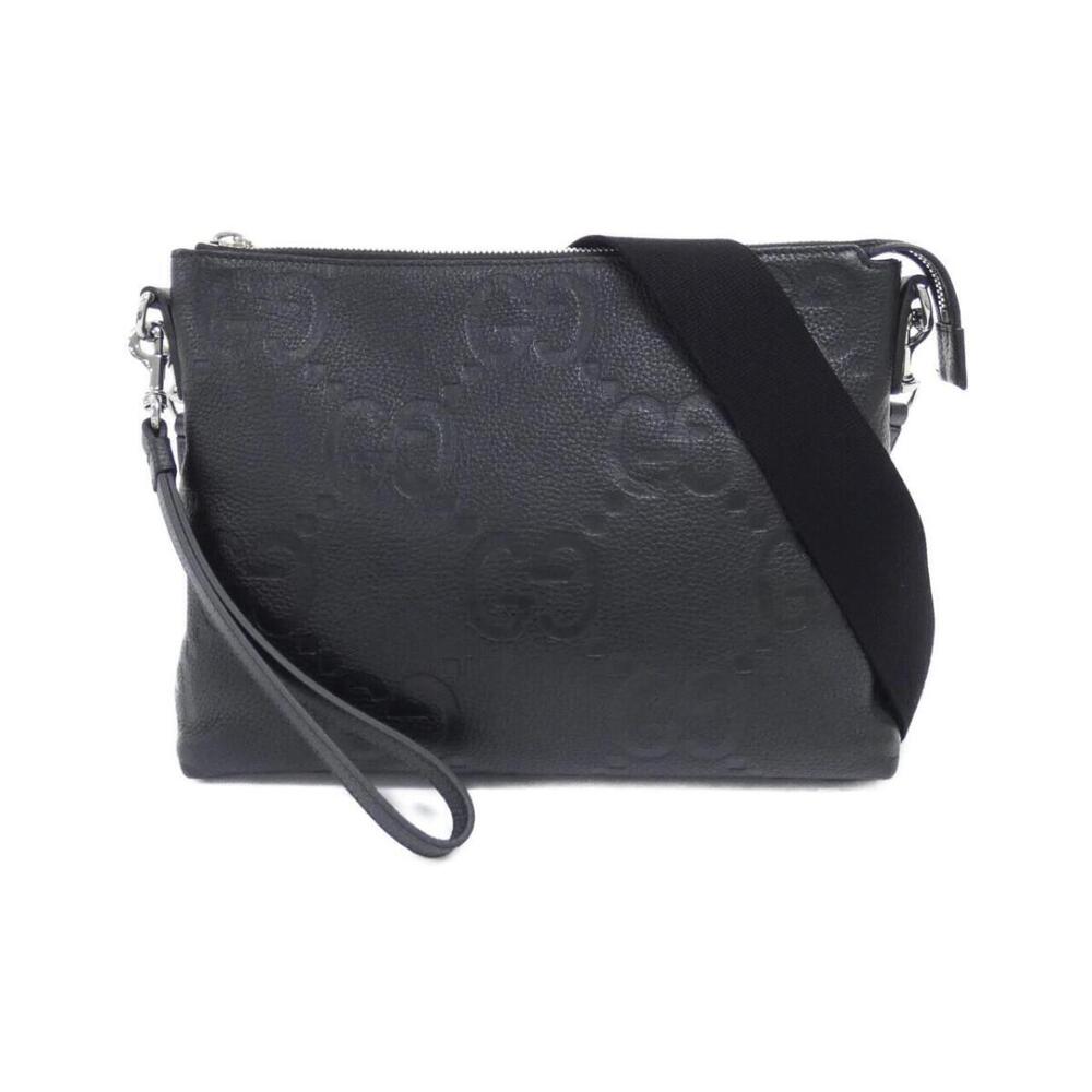 Gucci Jumbo GG crossbody bag embossed leather Black